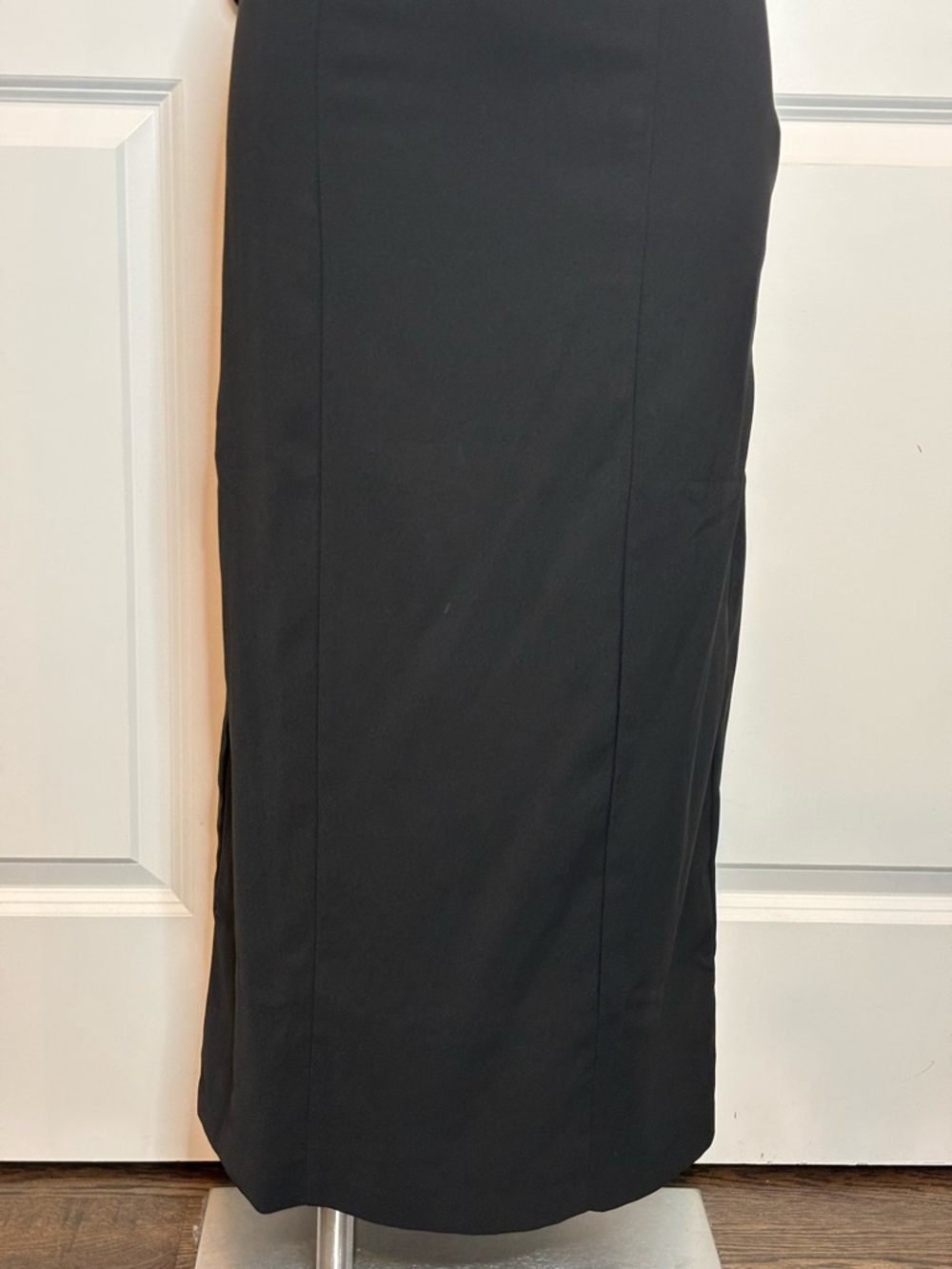 NWT Abercrombie & Fitch Black Off Shoulder Sweetheart Midi Sheath Dress S - Picture 5 of 11